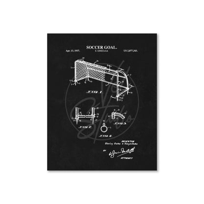 Soccer Goal Patent Wall Art - Ready to Frame Print