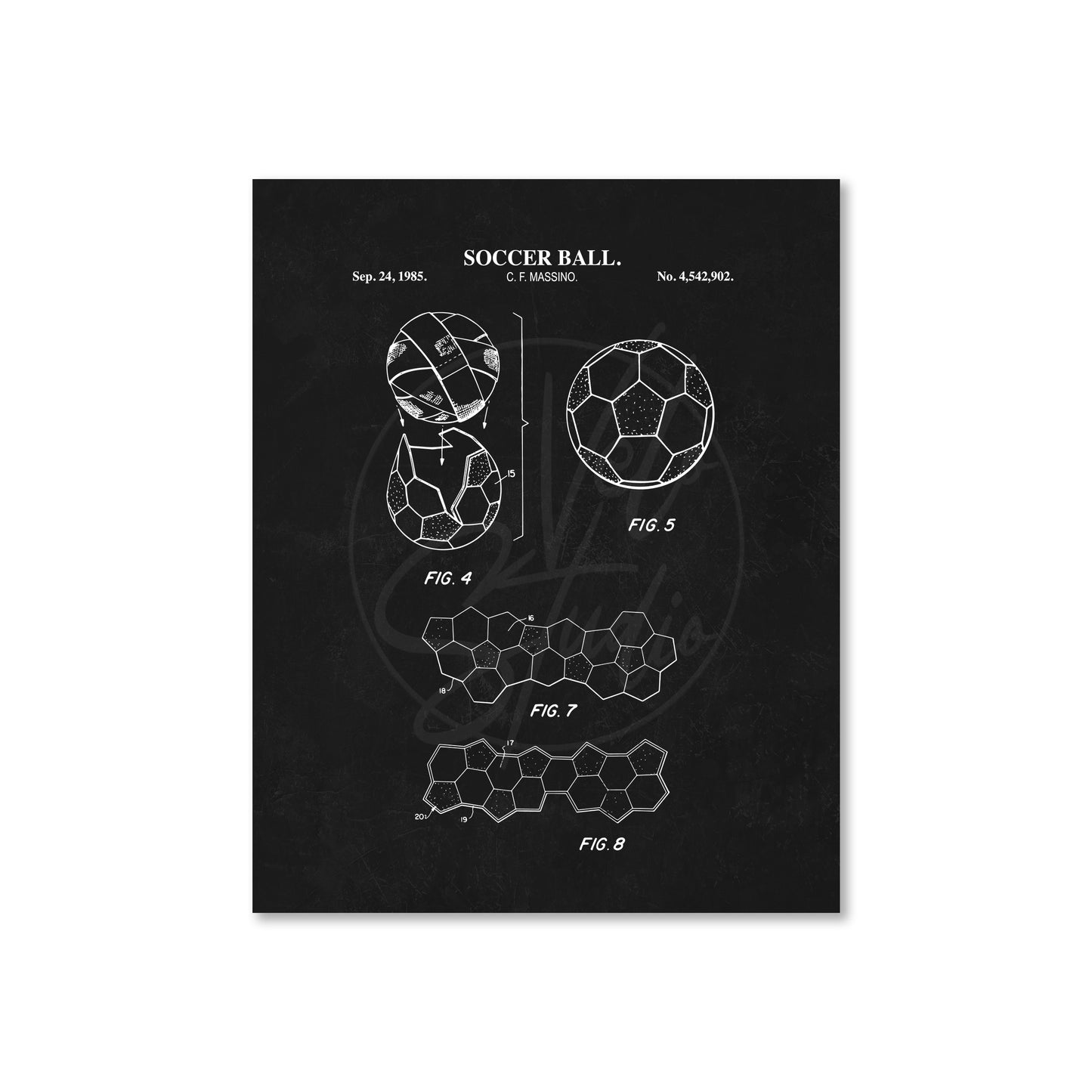 Soccer Ball Patent Wall Art - Ready to Frame Print