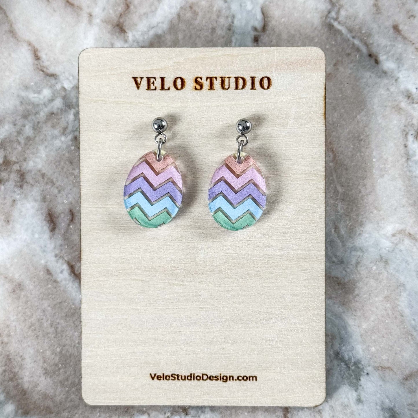 Small Easter Egg Dangle Earrings