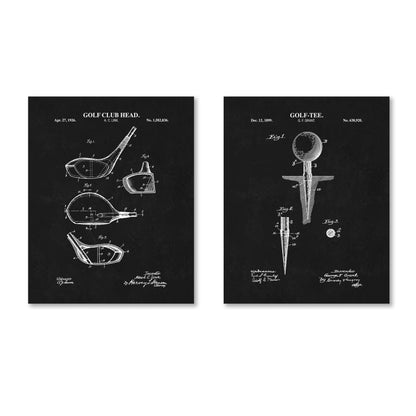 Golf Patent Wall Art Set - Ready to Frame Prints