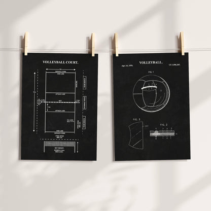 Volleyball Wall Art Set | Ready to Frame Prints