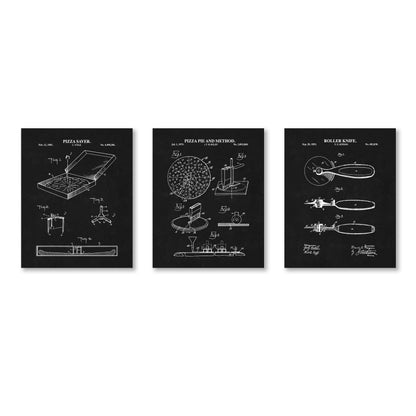 Pizza Patent Wall Art Set - Ready to Frame Prints