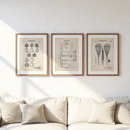 Men's Lacrosse Wall Art Set - DIGITAL DOWNLOAD