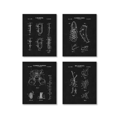 Climbing Patent Wall Art Set | Ready to Frame Prints