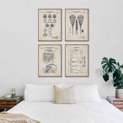Men's Lacrosse Wall Art Set - PRINTABLE DIGITAL DOWNLOAD