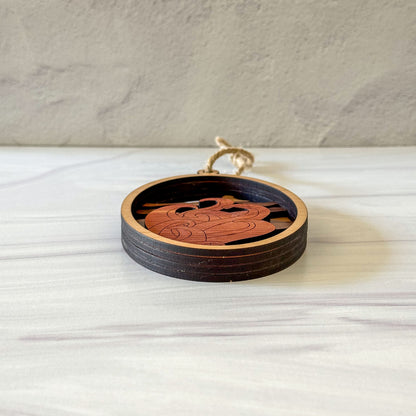 Wood Octopus Ornament | Handcrafted Coastal Christmas Décor