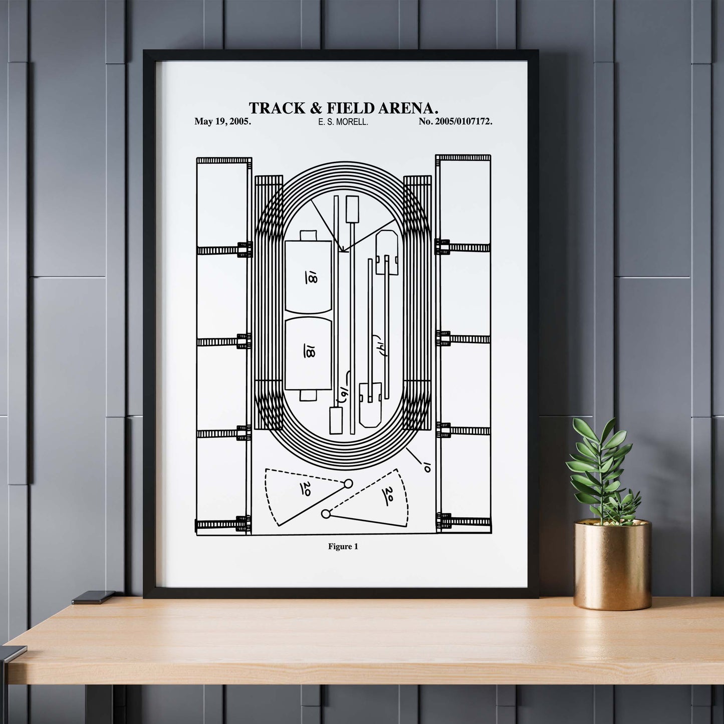 Track & Field Stadium Wall Art - Ready to Frame Print