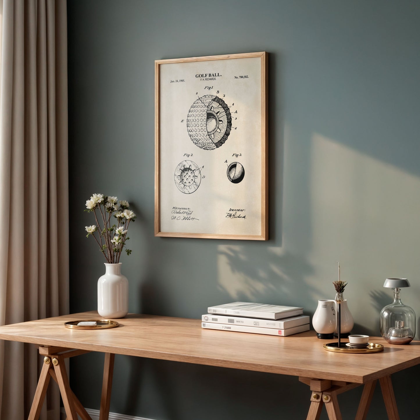 Golf Ball Patent Wall Art - Ready to Frame Print