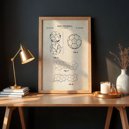 Soccer Ball Patent Wall Art - Ready to Frame Print