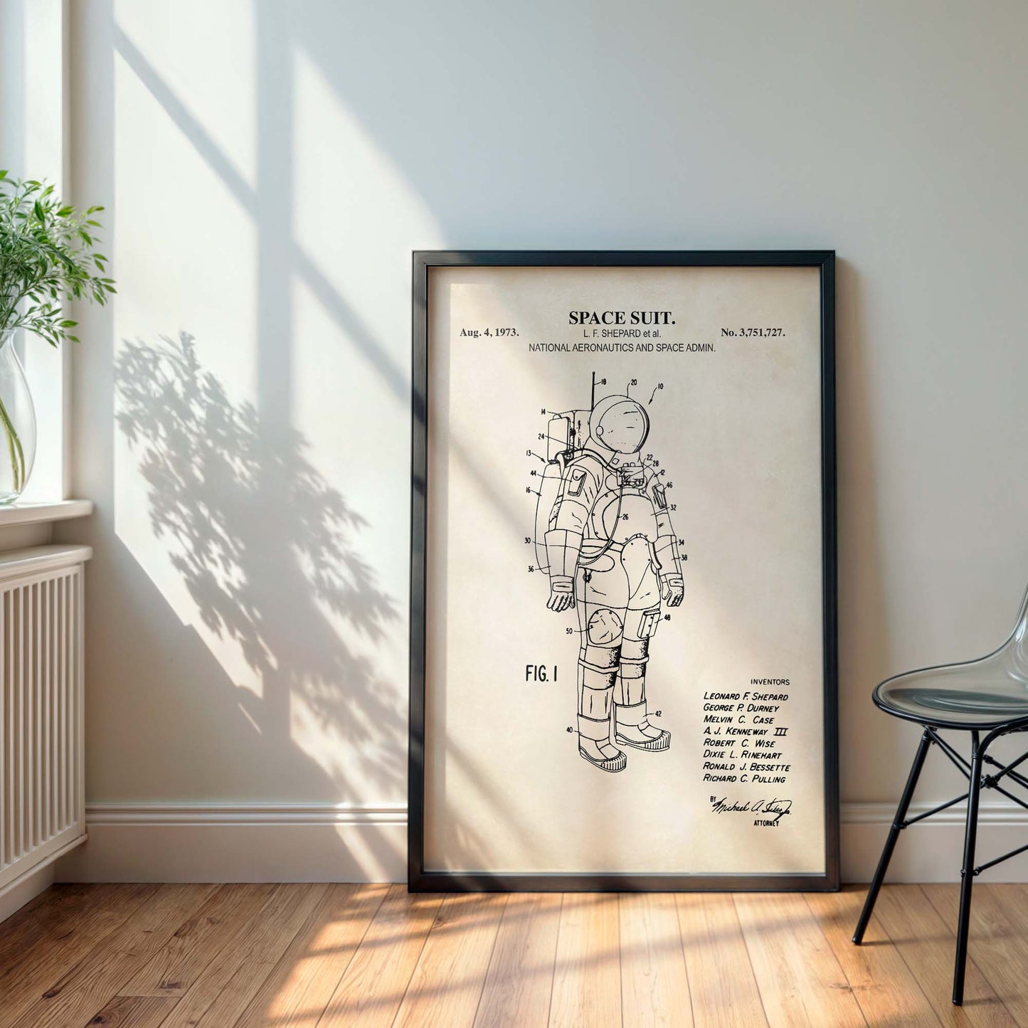 Space Suit Patent Print - Astronaut Wall Art - PRINTABLE DIGITAL DOWNLOAD