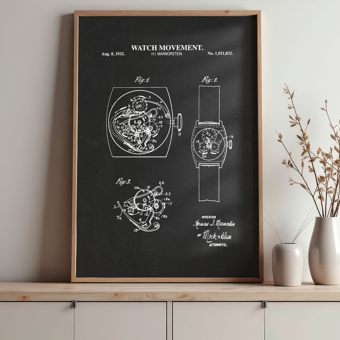 Watch Movement Patent Wall Art | Ready to Frame Print