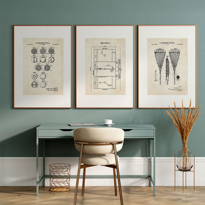Men's Lacrosse Wall Art Set - DIGITAL DOWNLOAD
