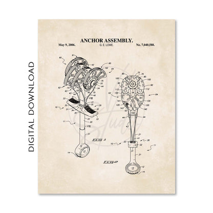 Rock Climbing Patent Print Wall Art - Set of 6 - PRINTABLE DIGITAL DOWNLOAD