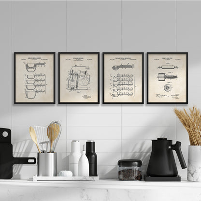 Baking Kitchen Patent Wall Art Set - PRINTABLE DIGITAL DOWNLOAD