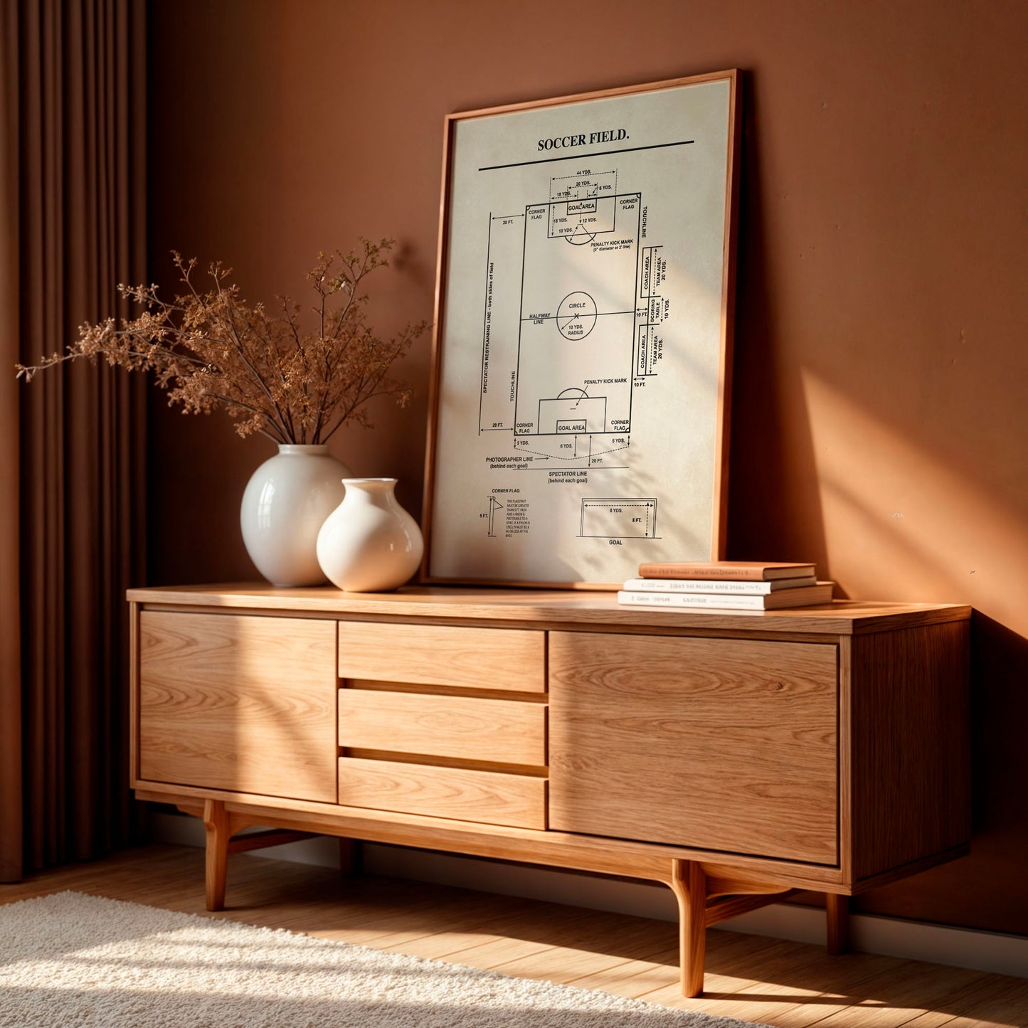 Soccer Field Diagram Wall Art Print - DIGITAL DOWNLOAD