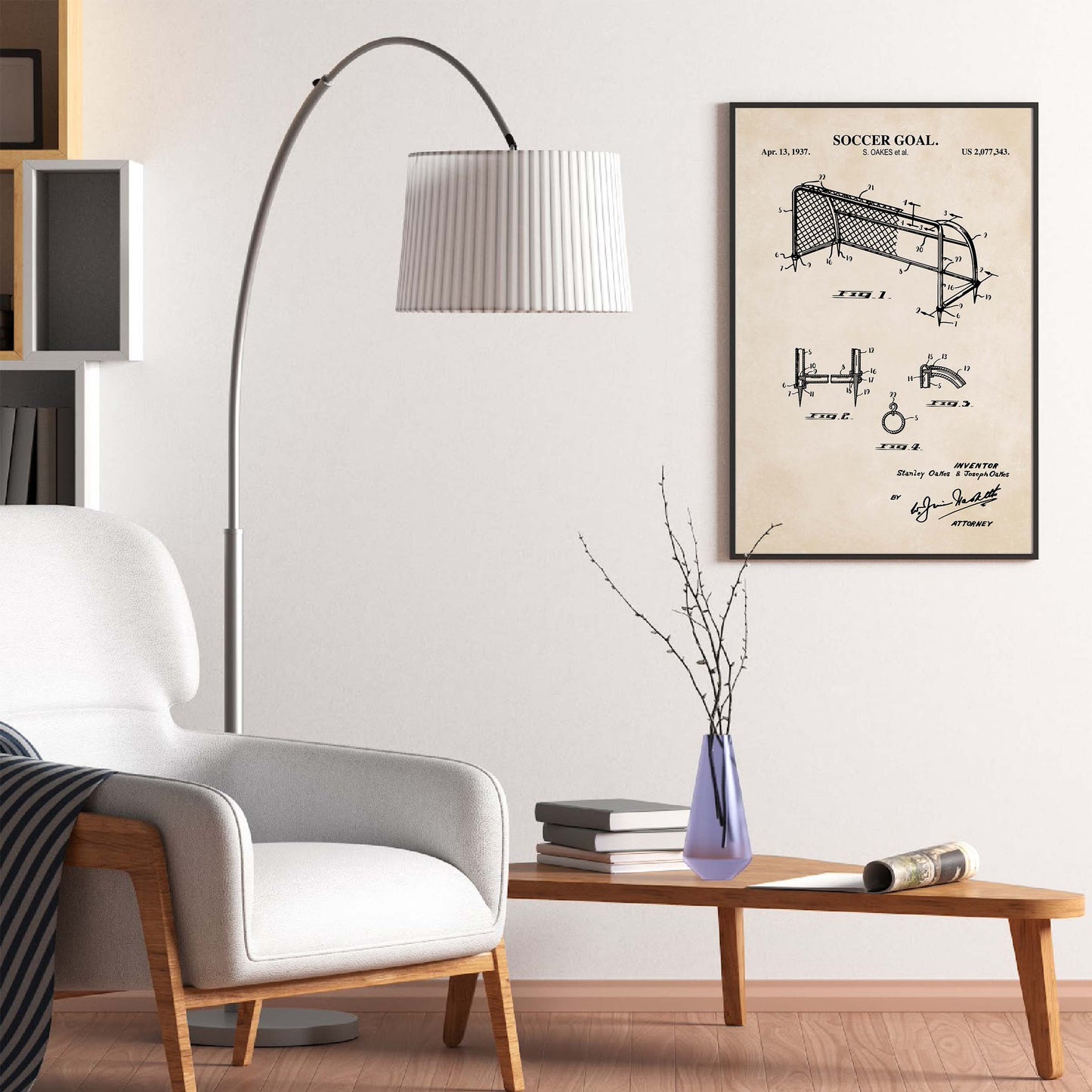 Soccer Goal Patent Wall Art - Ready to Frame Print