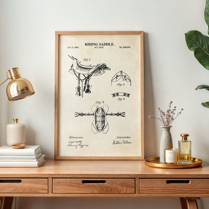 Riding Saddle Horse Print - Equestrian Wall Art - DIGITAL DOWNLOAD