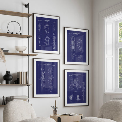 Climbing Patent Wall Art Set | Ready to Frame Prints