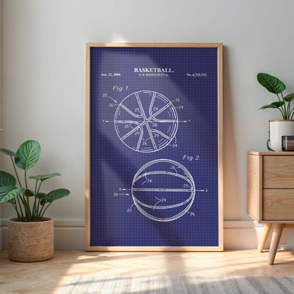 Basketball Patent Wall Art - Ready to Frame Print