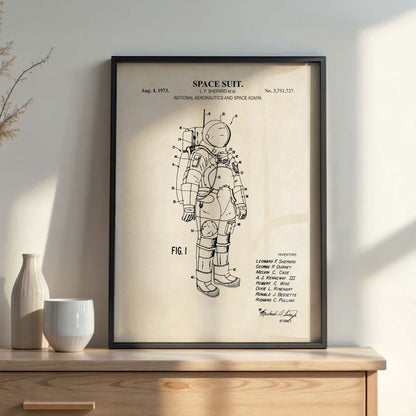 Space Suit Patent Print - Astronaut Wall Art - PRINTABLE DIGITAL DOWNLOAD