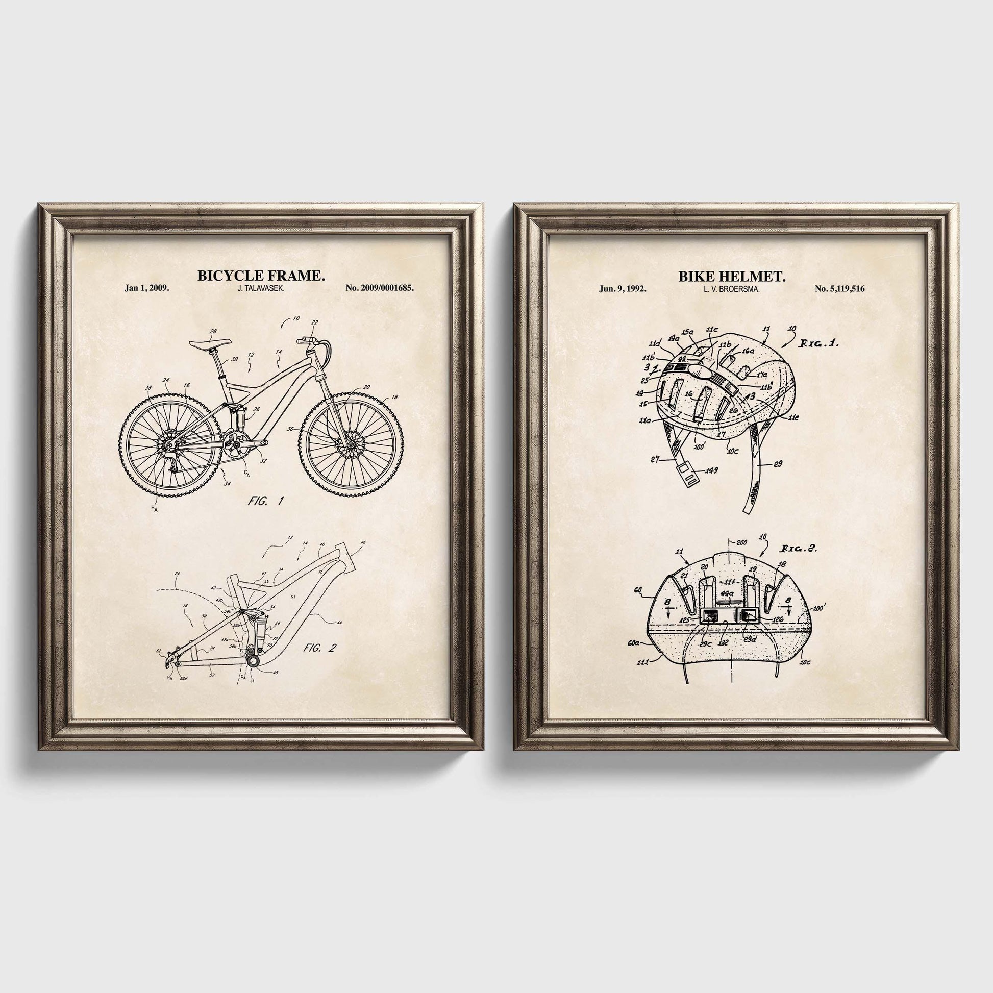 Mountain Bike Patent Print Wall Art